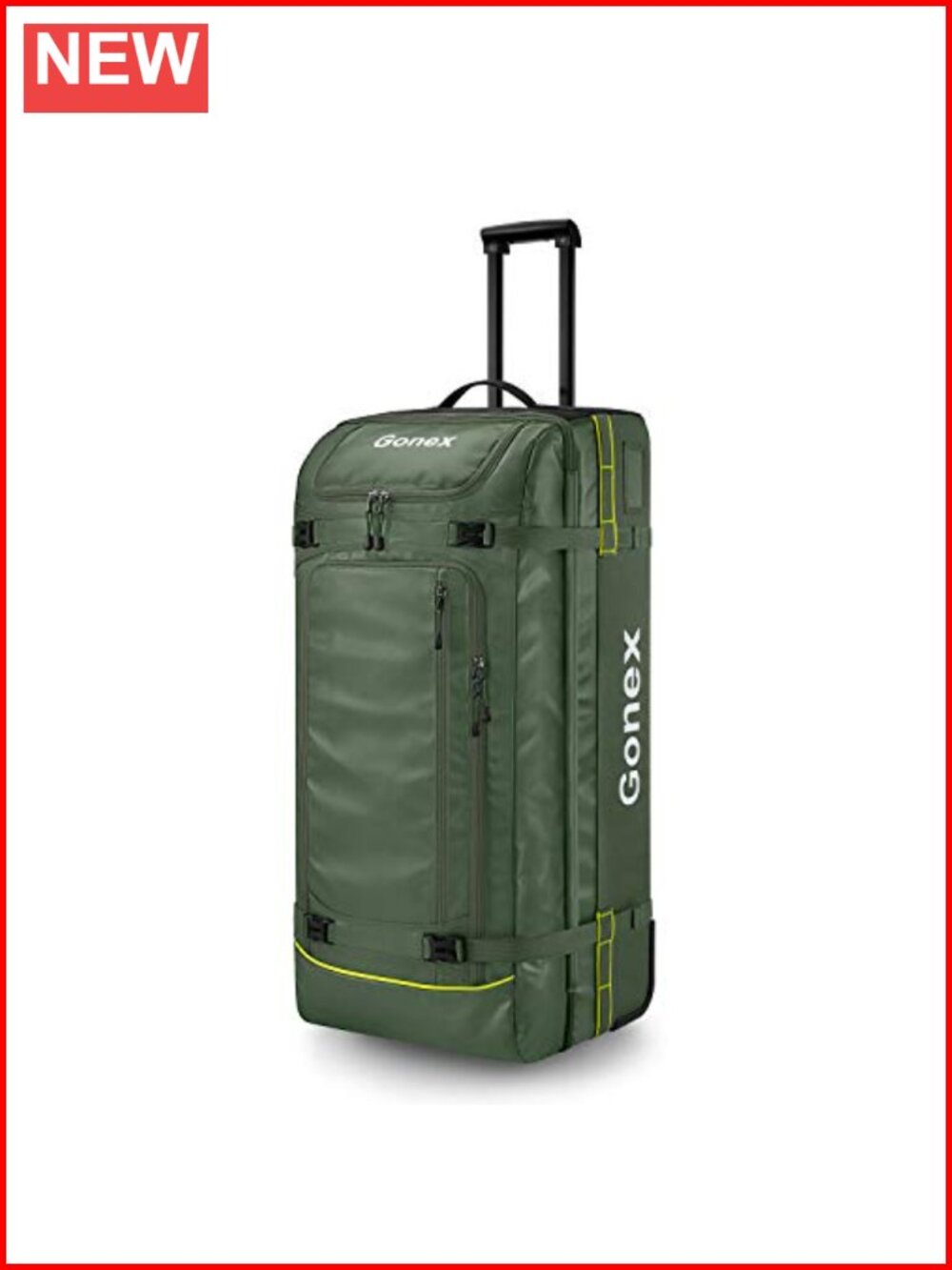 100L Water Repellent Wheeled Travel Duffel Bag with Rollers